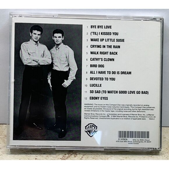 The Very Best of the Everly Brothers CD Pop Rock 12 Songs BMG Bye Love Lucillle - Picture 3 of 7